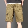 thumbnail image 3 of Aofany Plus Size Mens Cargo Shorts Fashion Multi-Pockets Casual Summer Shorts Solid Zipper Drawstring Cuffs Workwear Short Pants, 3 of 4