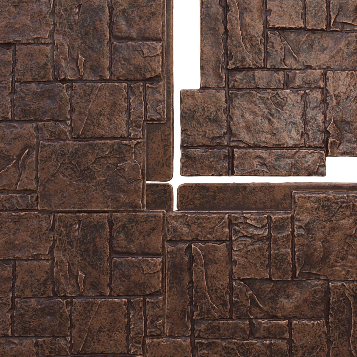 Ekena Millwork 49"W x 24 1/2"H x 1 1/4"D Castle Rock Stacked Stone, EverStone Faux Stone Siding Panel, Sequoia Valley