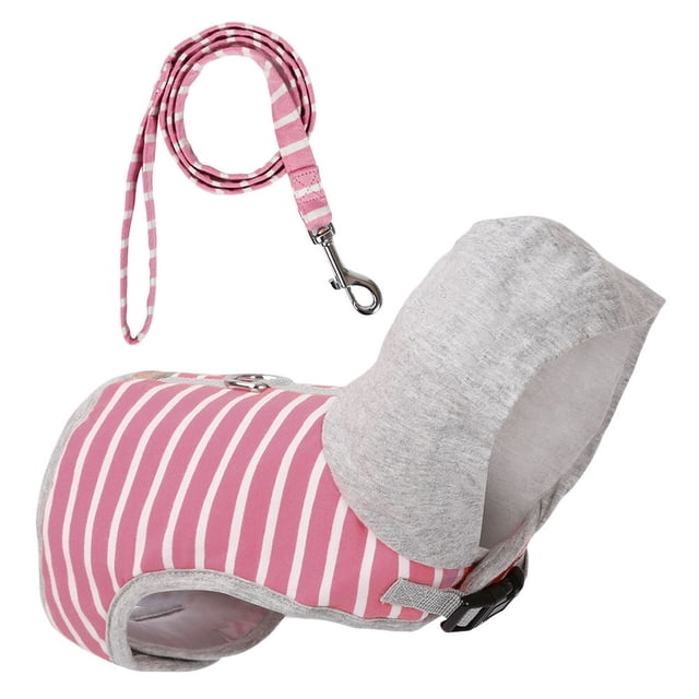 Harnais et Laisse pour Chat, Gilet à Rayures pour Animaux de Compagnie, Harnais pour la Marche des Chats