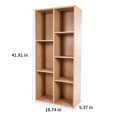 thumbnail image 6 of Mifurn 7-Cube Storage Organizer, Cube Bookcase with Closed Back Panel, Open Shelf Bookshelf for Bedroom Living Room Office, Oak, 6 of 9