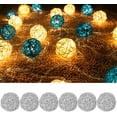 thumbnail image 4 of 6Pcs Wicker Dried Vine Balls, 3.9 Inch Rattan Balls Decorative Orbs Vase Fillers Ornaments for Wedding Christmas Birthday Party Table Centerpiece Bowls Home Decoration(silver) -, 4 of 6