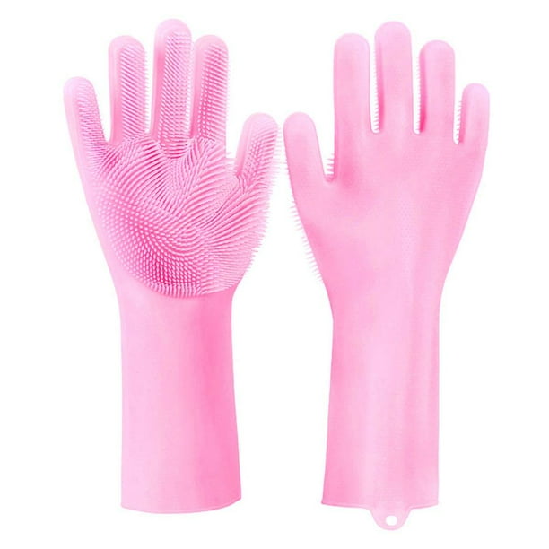 Magic Silicone Dishwashing Gloves Reusable Rubber Gloves Kitchen