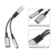 thumbnail image 4 of Uxcell USB C to 3.5mm Headphone and Charger Adapter, 2 in 1 Type C to Aux Audio Jack with PD 60W Cable Grey 130mm, 4 of 5