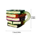 thumbnail image 6 of Handmade Ceramic 3D Stacked Book Mug - A Unique Gift For Literary Fans And Book Lovers, A Must Have For Bookworm Collectors - Artistic Drinking Mug With Inlaid Art Effects, 6 of 6