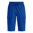 thumbnail image 4 of Besolor Womens Running Shorts High Waist Elastic Drawstring Lightweight Quick Dry Casual Athletic Workout Knee Length Shorts with Pocket, 4 of 7