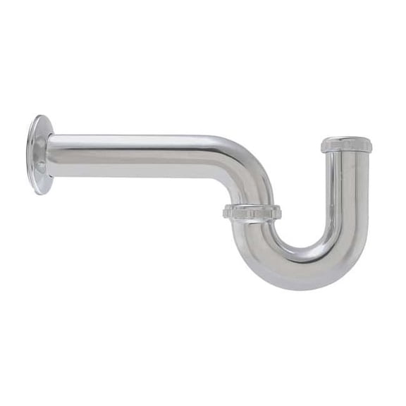 1-1/2" x 1-1/4 Dia, Brass, Chrome, Lavatory/Kitchen, P-Trap