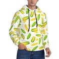thumbnail image 2 of Picia Cartoon Corn Pattern Casual Men's Hoodie - Lightweight Hooded Sweatshirt with Kangaroo Pocket, Comfortable Pullover for Everyday, Travel-Medium, 2 of 7