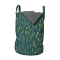 thumbnail image 1 of Botanical Laundry Bag, Pine Leaves Botanical Style Nature Tones Outdoor Forest Illustration, Basket with Handles Drawstring Closure for Laundromats, 13" x 19", Dark Teal and Green, by Ambesonne, 1 of 4