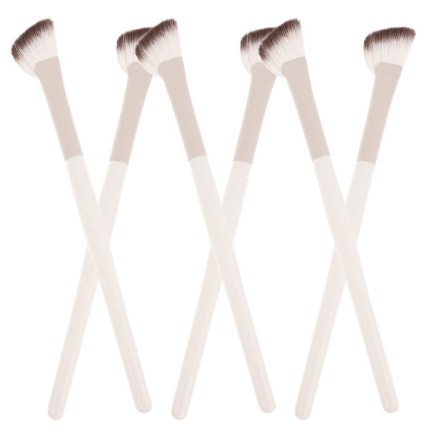 BRIGHTFUFU 6Ud Brochas Para Maquillaje Con En Beige Para Contorno Y Iluminación