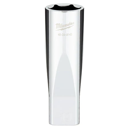 UPC: 0045242589487 | Milwaukee-45-34-9143 1/2 in. Drive 19MM Metric 6-Point Deep Socket with FOUR FLAT Sides