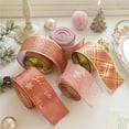 thumbnail image 3 of 2026 CISIL & Christmas Ribbon Roll 2.5 Inch Wide x 2m Long Polyester Fabric Decorative Tape for Giving Wrapping Bows Wreaths and Tree Ornaments（A）, 3 of 8