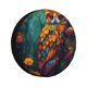 thumbnail image 1 of Balery Colorful Owl Forest Cubiertas para Neumáticos - Protector Resistente para Neumáticos de Camioneta, SUV, Remolque, Camper y RV-14 inch, 1 of 6