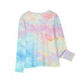 thumbnail image 4 of Hicidod Girls Shirts Long Sleeve Crew Neck Trendy Tie-Dye Casual Kids Tunic Tops Loose Fit Soft Comfortable Toddler Blouse T-Shirt, 4 of 6