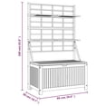 thumbnail image 2 of vidaXL Storage Box with Trellis 39"x19.7"x63" Solid Wood Acacia, 2 of 9