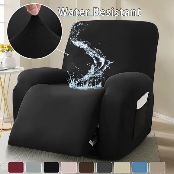 Solennerer Waterproof Recliner Loveseat Cover,Stretch Reclining Sofa Covers with Pockets,Washable Lazy Boy Recliner Slipcovers,Leakproof Couch Protector for Kids, Pets, Dog and Cat