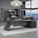 thumbnail image 4 of Organizer Wood Office Desk Conference Luxury Study Computer Desk Table Corner Drawers Mesas De Computador Office Furniture My Lux Decor Round, 4 of 14