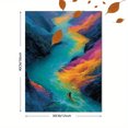 thumbnail image 3 of Abstract River Flying Figure Canvas Print, Vibrant Landscape Modern Art, Ideal Living Room & Bedroom Wall Decor Gift, 3 of 8