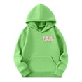 thumbnail image 4 of FYDUU Graphic Hoodies for Girls Bow Print Hooded Sweatshirts Casual Long Sleeve Pullover Tops Fall Cute Trendy Comfy Clothes 3-4 Years, 4 of 6