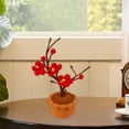 thumbnail image 1 of Flor artificial, plantas artificiales, flores falsas, decoración del hogar hecha a mano, tejido de hilo, flor simulada, bonsái de escritorio, bonsái de escritorio tejido con hilo, 1 of 6