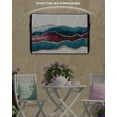 thumbnail image 6 of Outdoor TV Cover 30 to 32 Inch Weatherproof, Gold Teal Wine Red Waterproof TV Screen Protector for Outside Decor with Zipper and Pocket 30"L x 19"H&nbsp; , Abstract Watercolor Coastal Art, 6 of 7