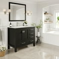 thumbnail image 3 of Eviva London 42″ x 18″ Espresso Transitional Bathroom Vanity w/ White Quartz Top, 3 of 8
