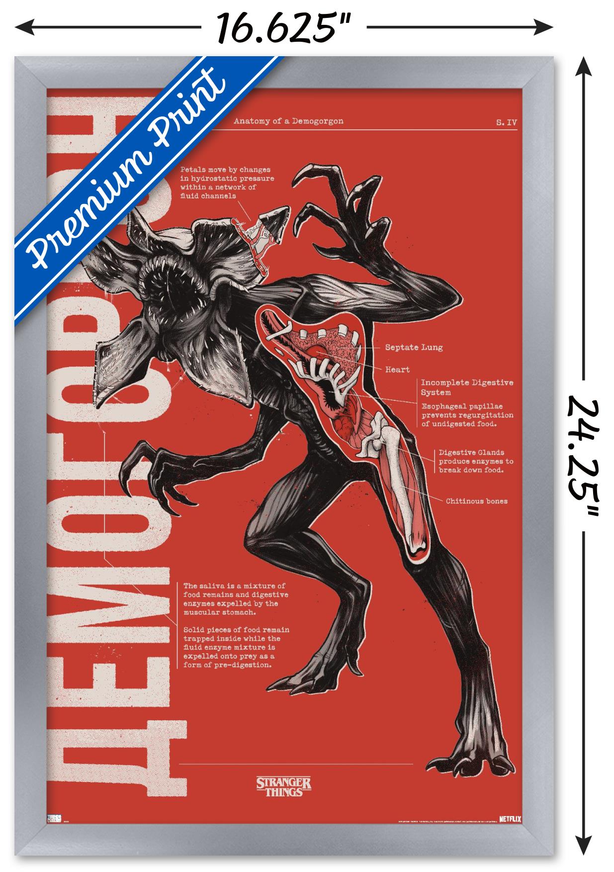 Netflix Stranger Things: Season 4 - Demogorgon Anatomy Wall Poster, 14.725" x 22.375" Framed