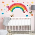 Cartoon Animal Rainbow Cloud Butterfly Wall Sticker Background Wall