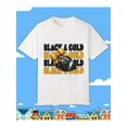 thumbnail image 2 of Girls' Let's Go Black & Golden Football Bow Graphic Tee - Touchdown Party Shirt With Bold Lettering - Heavyweight 180gsm Knit Fabric - Game Day outfit For Young Football Fans, 2 of 6