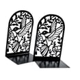 thumbnail image 1 of Sujetalibros de metal, soporte para estante, adorno de escritorio, topes decorativos para libros, para el hogar, la oficina, la sala de estar y la Negro, 1 of 8