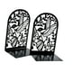 thumbnail image 1 of Sujetalibros de metal con silueta moderna de colibrí, decoración para estantes de libros Negro, 1 of 9
