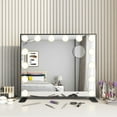 thumbnail image 5 of Impressions Vanity Hollywood Wall Mounted Tri-Tone Plus LED Makeup Mirror, 5x Magnification (Black), 5 of 6