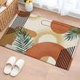 thumbnail image 2 of Boho Geometric Entryway Rug 2x3ft Washable Non Slip Bathroom Rug Indoor Floor Front Door Mat Farmhouse Orange Abstract Leaves Stripes Rectangle Area Rugs Carpet for Kitchen Office Dining Room, 2 of 9