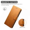 thumbnail image 4 of Dteck Case For Samsung Galaxy A32 5G 6.4-inch,Luxury Leather Hybrid Rubber Case Flip Wallet Folio Magnetic Buckle with Credit Card / ID Slots Holder & Cash Pokcet Kickstand Shockproof Cover,Khaki, 4 of 7