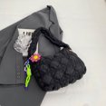 thumbnail image 3 of Bolso de hombro ligero FLhrweasw con diseño de celosía acolchado y cremalleras colgantes, 3 of 9