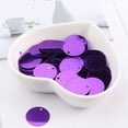thumbnail image 2 of Sequins, Purple Iridescent Laser Silver Back Single Hole Sequins, 0.4inch 10g Pack, DIY Belly Dance Costume Crafting Material, 2 of 5
