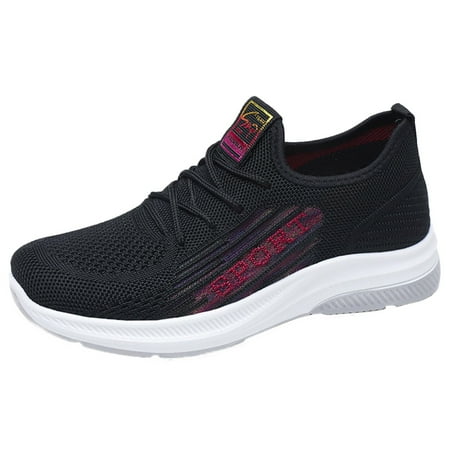 

Follure Girl women s casual shoes Ladies Shoes Fashion Comfortable Lace Up Mesh Breathable Casual Sneakers Black 38