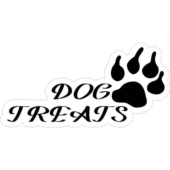 StickerTalk Dog Treats Vinyl Sticker, 4 inches x 2 inches