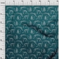 thumbnail image 3 of oneOone Georgette Viscose Dark Teal Green Fabric Animal Sewing Craft Projects Fabric Prints by Yard 42 Inch Wide, 3 of 4