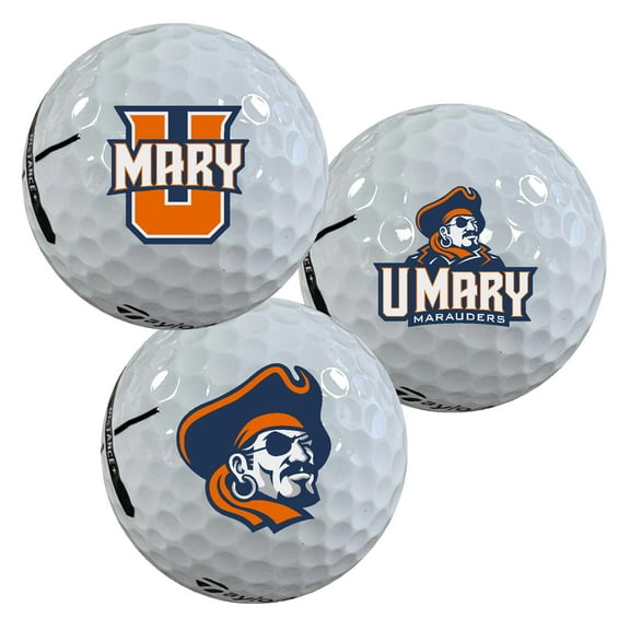 University of Mary Marauders Logo Edition Taylormade Distance  Golf Balls 12-Pack (Dozen)