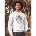 thumbnail image 2 of Heart Hand Draw Style Sweatshirt Men -Image by Shutterstock, Male x-Large, 2 of 4