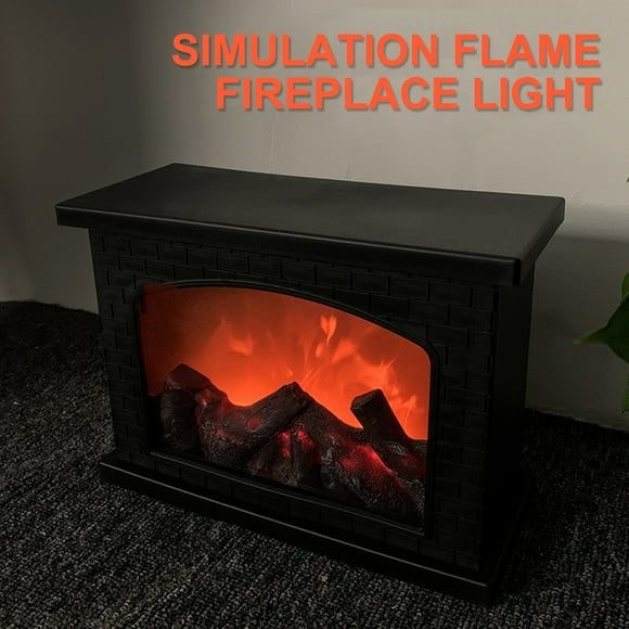 1 Set Simulation Fireplace Light Realistic Looking Eco-friendly ABS LED Artificial Fireplace Lamp Decor for Home