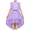Purple, variant on Girls Dress Violet Ruffle Butterfly Belt Irregular Hem Princess Formal 8 Years