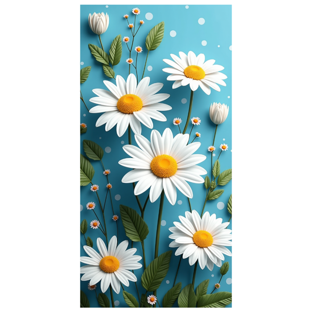 Floral Backdrop Banner Daisies Decoration for Wedding Party Supplies Event Background Photography Spring Summer Decor Celebration