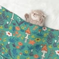 thumbnail image 2 of Yiaed Mushrooms and Flowers Print Dog Blankets-Cat Blanket Washable for Couch Protection,Puppy Blanket, Soft Plush Reversible Throw Furniture Protector-, 2 of 8