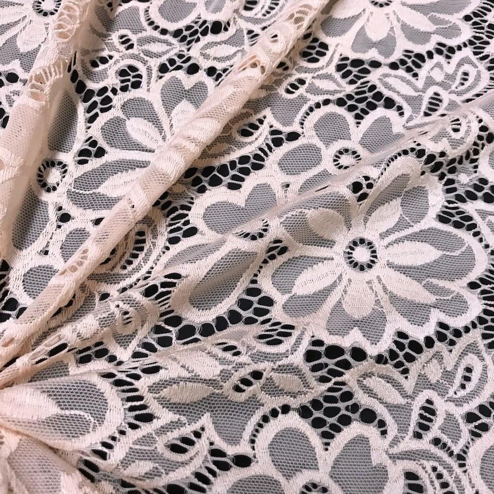 Stretch French Lace Embroidered Floral Florence 58