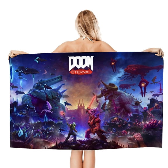 Doom Eternal Gifts Beach Towel for Women Girl Birthday Inspired Fan Bath Outdoor Music Lover