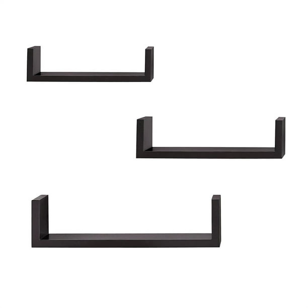 Set of 3 Floating Display Shelves Ledge Bookshelf Wall Mount Storage