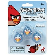 Commonwealth Toy-Novelty Angry Birds Blue Bird Collectible Puzzle Erasers,3 Pack Writing_Instrument