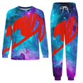 thumbnail image 5 of Fairy Tail Men's Lounge Pajamas Set 2-Piece Crew Neck Sleepwear Soft Long Sleeve Top & Pants for Sleep, Home & Vacation 2XL, 5 of 8