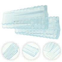 LEORX 4 Pcs Small Door Stop Rubber Anti-skid Clear Wedge for Home Use